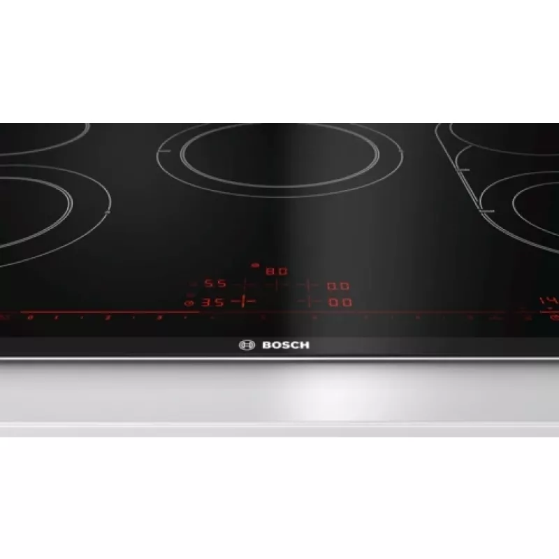 Bosch Serie 8 PKM875DP1D keramikas plīts virsma melna, nerūsējošs tērauds, iebūvējama, 5 zonas