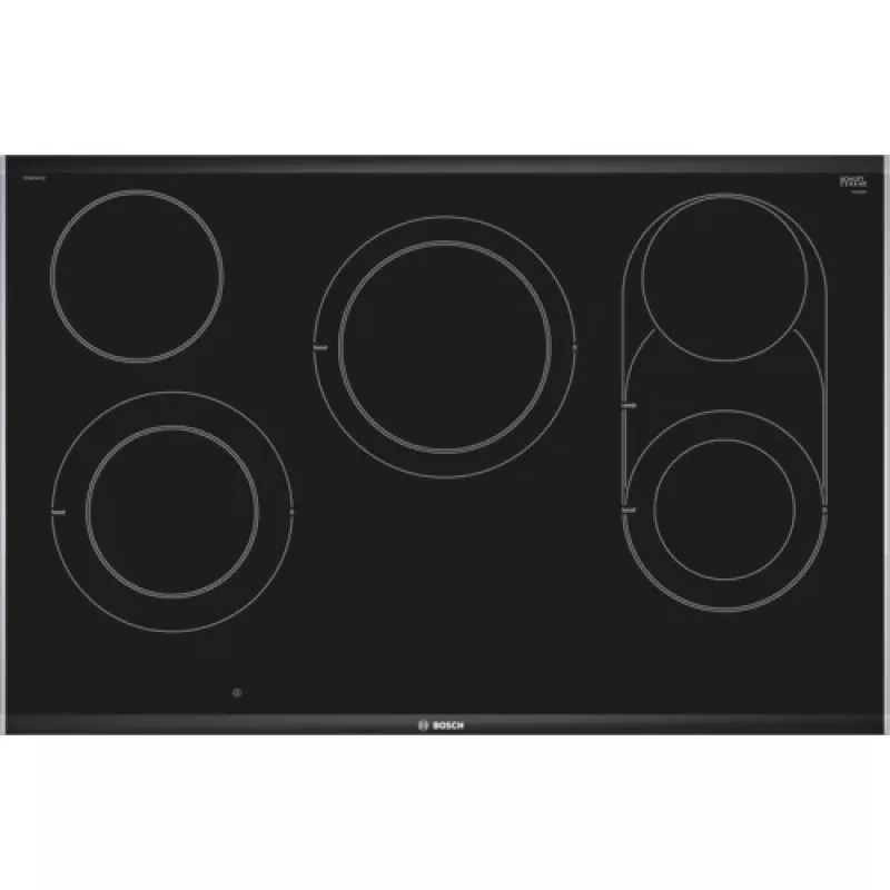 Bosch Serie 8 PKM875DP1D keramikas plīts virsma melna, nerūsējošs tērauds, iebūvējama, 5 zonas