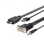 Kombinētais kabelis HDMI USB VGA AUDIO Vivolink PROHDMIMVGA2, 2 m