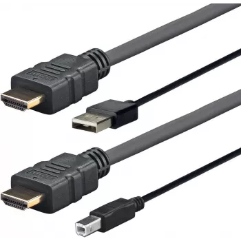 Vivolink PROHDMIUSBAB5AMP video kabeļa adapteris 5 m HDMI + USB Type-A HDMI + USB Type-B Melns