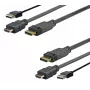 Vivolink PROHDMIUSBDP2 video kabeļa adapteris 2 m DisplayPort HDMI + USB melns