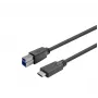 Vivolink PROUSBCBMM20 USB kabelis USB 3.2 Gen 1 (3.1 Gen 1) 20 m USB C uz USB B Melns