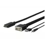 Vivolink PROVGAHDMI1 video kabeļa adapteris 1 m HDMI VGA (D-Sub) + 3,5 mm + USB Type-A Melns