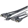 Vivolink PROVGAHDMIFLY3 video kabeļa adapteris 3 m VGA (D-Sub) + 3,5 mm HDMI Type A (Standard) Melns