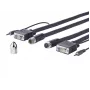 Vivolink PROVGASCW10 VGA kabelis 10 m VGA (D-Sub) Melns