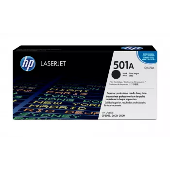 HP 501A melns oriģinālais LaserJet tonera kasetne, 6000 lapas, melns, 1 gab.