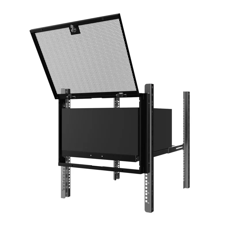Lanview RAB508BL 3U 19 inch drošības vāks ar slēdzeni, sieta durvis