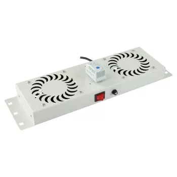 Racka piederums Lanview RAF115WH-UK 1U 2 ventilatori Balts