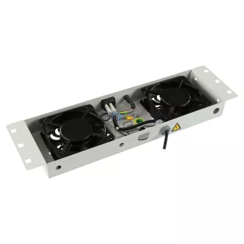 Racka piederums Lanview RAF115WH-UK 1U 2 ventilatori Balts