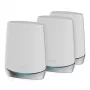 NETGEAR Orbi RBK753 AX4200 WiFi 6 trīs joslu Mesh sistēma (rūteris + 2 paplašinātāji), 2,4 GHz / 5 GHz / 5 GHz, balta