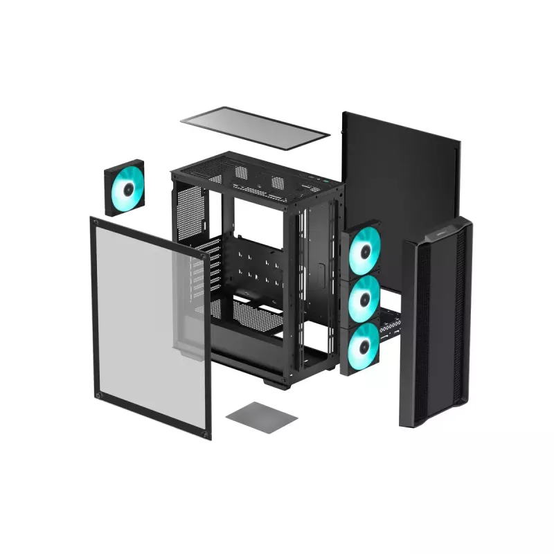 DeepCool CC560 V2 Mid-Tower ATX korpuss, melns