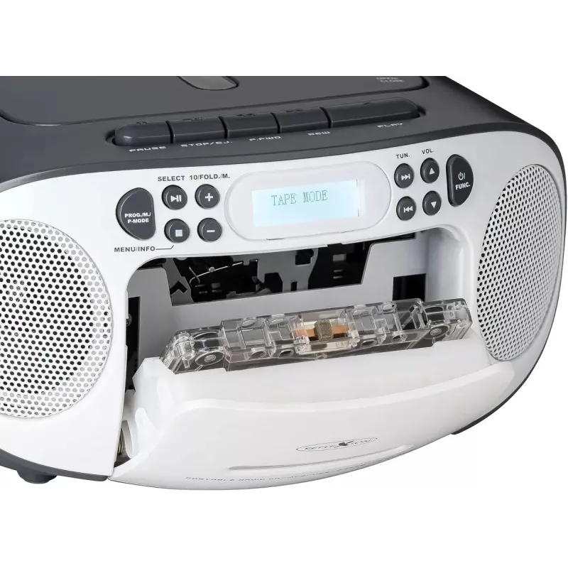 Pārnēsājams bukse Reflexion RCR2260DAB balts/pelēks ar DAB+/FM uztvērēju un CD atskaņotāju