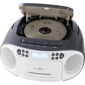 Pārnēsājams bukse Reflexion RCR2260DAB balts/pelēks ar DAB+/FM uztvērēju un CD atskaņotāju