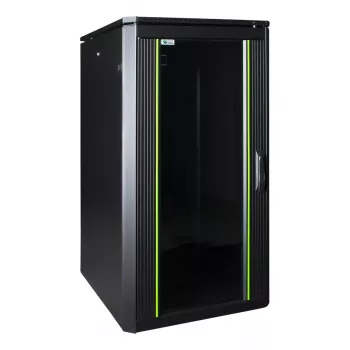 Brīvi stāvošs skapis LOGON RDL22U68BL 22U 600 kg nestspēja Melns