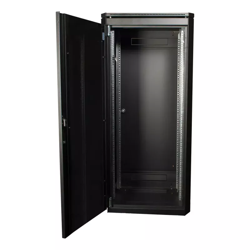 Brīvi stāvošs skapis LOGON RDL26U66BL 26U ietilpība 600 kg Melns