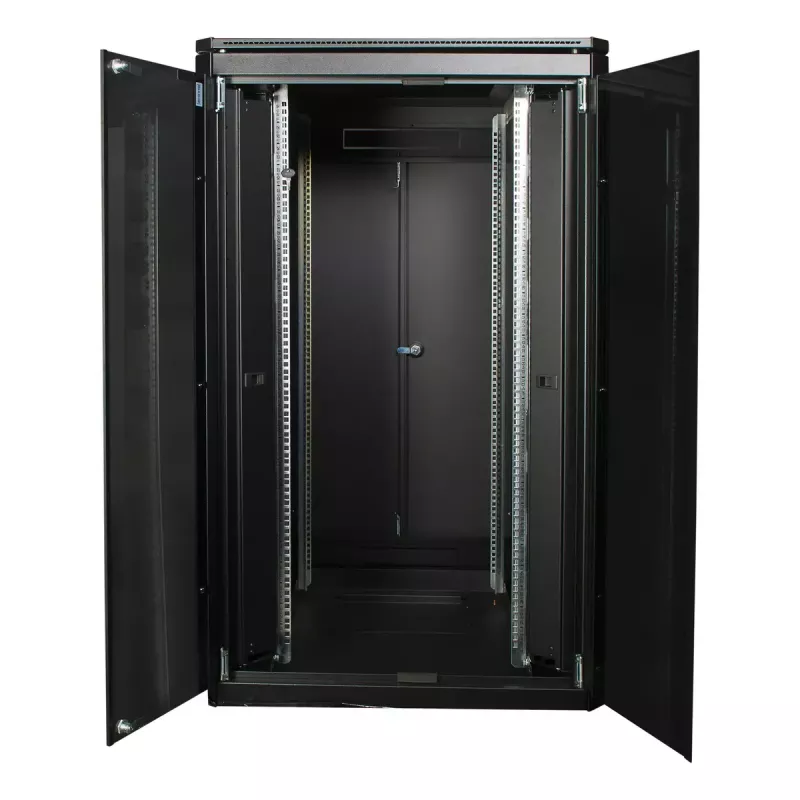 Brīvstāvošs skapis LOGON RDL26U88BL 26U Melns 600 kg