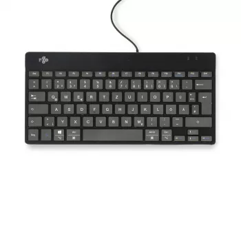R-Go Tools ergonomiskā tastatūra R-Go Compact Break, kompakta tastatūra ar pārtraukuma programmatūru, QWERTZ (DE), vadu, melna