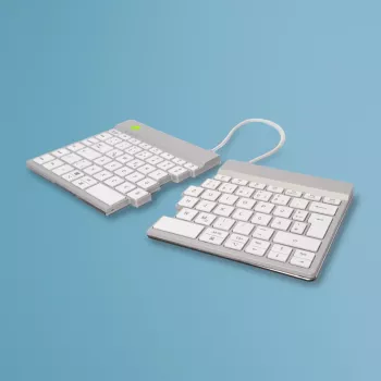 R-Go Tools ergonomiskā tastatūra R-Go Split Break ar pārtraukuma programmatūru, ergonomiska sadalīta tastatūra, QWERTZ (DE), Bluetooth, balta