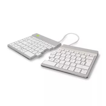 R-Go Tools ergonomiskā tastatūra R-Go Split Break ar pārtraukuma programmatūru, ergonomiska sadalīta tastatūra, QWERTZ (DE), Bluetooth, balta