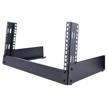 StarTech.com 2-Post 4U Desktop Server Rack, atvērts rāmis 19 collu datora statīvs, kompakts tīkla statīvs AV/studijas/datu/IT aprīkojumam - brīvi stāvošs divu stabu mājas/biroja statīvs