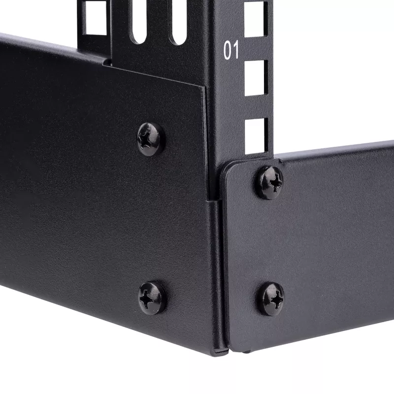 StarTech.com 2-Post 4U Desktop Server Rack, atvērts rāmis 19 collu datora statīvs, kompakts tīkla statīvs AV/studijas/datu/IT aprīkojumam - brīvi stāvošs divu stabu mājas/biroja statīvs
