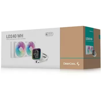 Šķidruma dzesētājs DeepCool LD240 Balts 240mm radiators ar RGB ventilatoriem