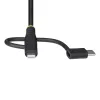 StarTech.com 3,3 pēdu (1 m) Izturīgs USB Daudzfunkciju Uzlādes Kabelis, USB uz Lightning/Micro-USB/Type-C, Apple MFi Sertificēts, Arama Apvalks, Universāls 3-in-1 USB Lādētāja Vads iPhone/iPad/Android