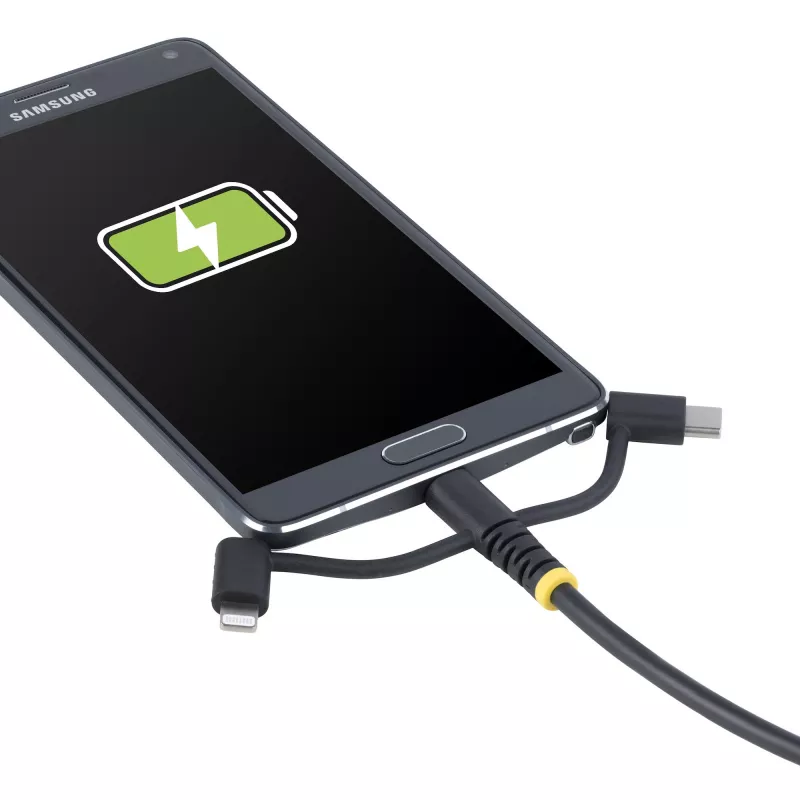 StarTech.com 3,3 pēdu (1 m) Izturīgs USB Daudzfunkciju Uzlādes Kabelis, USB uz Lightning/Micro-USB/Type-C, Apple MFi Sertificēts, Arama Apvalks, Universāls 3-in-1 USB Lādētāja Vads iPhone/iPad/Android