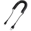 StarTech.com 1m USB–Lightning savīts kabelis, MFi sertificēts, melns, izturīgs TPE apvalks ar aramīda šķiedru