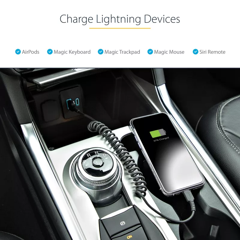 StarTech.com 1m USB–Lightning savīts kabelis, MFi sertificēts, melns, izturīgs TPE apvalks ar aramīda šķiedru