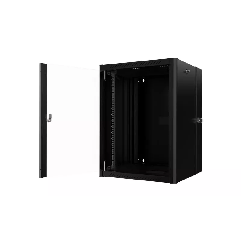 Lanview RWP16U45BL-D 16U sienas skapis 19 inch aprīkojumam, melns