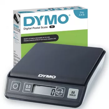 DYMO M2 digitālie pasta svari | 2 kg ietilpība USB pasta svēršanas svari | Kompakts izmērs 18.5 cm x 16.1 cm x 4.4 cm