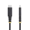 StarTech.com 6.6ft (2m) USB-C uzlādes kabelis, sānu skrūvju fiksācija, 240W (5A) PD EPR, divslāņu silikona/pīts apvalks, USB 2.0 klēpjdatora lādētāja kabelis, USB-IF sertificēts, izturīgs USB-C lādēšanas vads