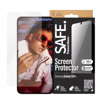 PanzerGlass SAFE. by ® Ekrāna aizsargs Samsung Galaxy S24+ | Ultra-Wide Fit ar EasyAligner
