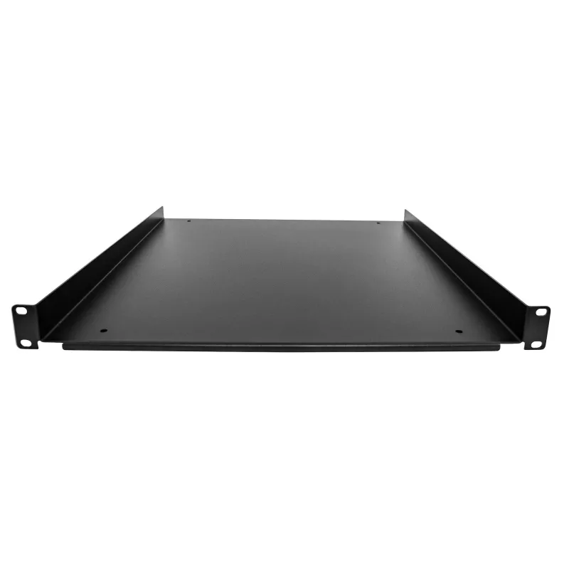 StarTech.com SHELF-1U-20-FIXED-S 1U 19 collu fiksēts konsoles plaukts serveru skapim, montāža priekšā, 25 kg (55 mārciņu) slodze, 50 cm (20 collu) dziļums