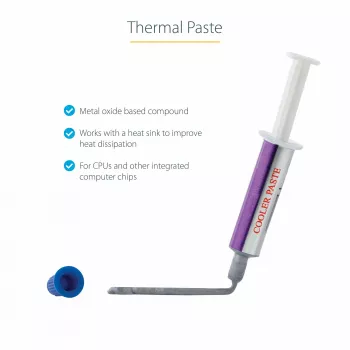 StarTech.com Termopasta, Metāla Oksīda Savienojums, Atkārtoti Noslēdzama Šļirce (1.5g), CPU Dzesēšanas Tauki