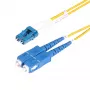StarTech.com 1m LC-UC uz SC (UPC) OS2 vienmoda dupleksā optiskā šķiedras kabelis, 9/125µm, 100G, saliekumizturīgs, zemi ievietošanas zudumi - LSZH šķiedras džemperis