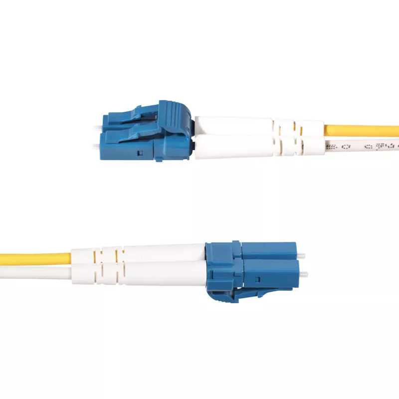 StarTech.com SMLCSC-OS2-5M 5m (16,4ft) LC uz SC (UPC) OS2 vienmodu dupleksais optiskais savienojuma vads, 9/125µm, lāzeriem optimizēts, 10G/100G, izturīgs pret liekšanu, mazi ievietošanas zudumi, LSZH, dzeltens