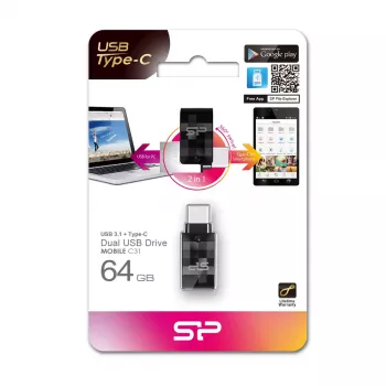 USB zibatmiņa Silicon Power 64 GB USB Type-A USB Type-C Mobile C31