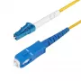 StarTech.com 2m LC–SC (UPC) OS2 vienmodas šķiedras optikas kabelis, 9/125µm, 40G/100G, liekumizturīgs, zems ievietošanas zudums – LSZH lēcienvads