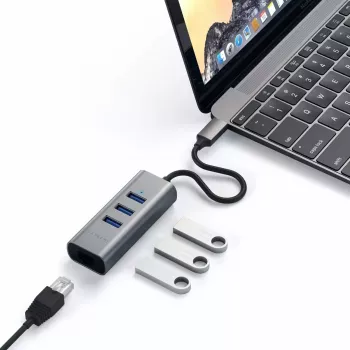 Satechi ST-TC2N1USB31AM klēpjdatora dokstacija