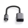USB kabelis Satechi ST-UCATCM USB-C uz USB-A, USB 3.2 Gen 1 (5 Gbps), pelēks
