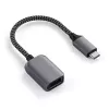 USB kabelis Satechi ST-UCATCM USB-C uz USB-A, USB 3.2 Gen 1 (5 Gbps), pelēks