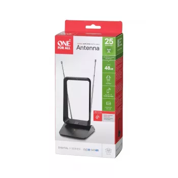 Teliekšējā TV antena One For All SV9460-5G pastiprināta 5G melna