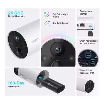 TP-Link Tapo C420S1 bezvadu drošības kameras sistēma, 1 kameras komplekts