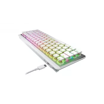 Turtle Beach Vulcan II Mini Air bezvadu spēļu tastatūra RF Wireless + Bluetooth QWERTZ balta