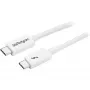 StarTech.com Thunderbolt 3 kabelis - 20 Gbps - 1 m - balts - saderīgs ar Thunderbolt, USB un DisplayPort