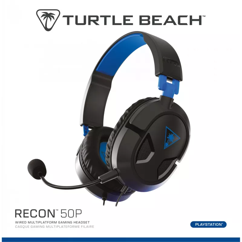 Turtle Beach Recon 50P vadu spēļu austiņas - PS5, PS4, Xbox Series X/S, Xbox One, PC