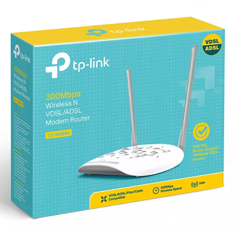 Galda maršrutētājs TP-Link TD-W9960 vienas joslas 2.4 GHz Wi-Fi 4