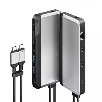 Docking stacija ALOGIC 10-in-1 Dual USB-C Super Dock